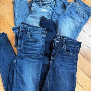 American Eagle Jeggings Size 4 Bundle | Super Stretch Skinny Jeans | 4 Pairs